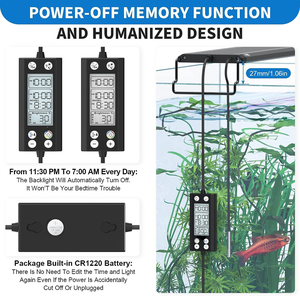 SIROKA 24/7 <strong>Programmable</strong> Fish Tank Aquarium Light With LCD Monitor Thermometer for Aquatic Plants <strong>Memory</strong> Function Cycle 30-120cm - Product Image 3
