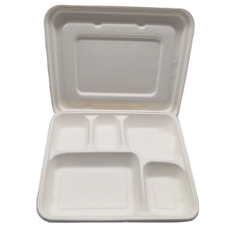 disposable bagasse food serving tray