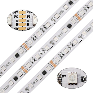DMX512-5050แถบไฟ LED RGB 5ม. พร้อม WS2812B ควบคุมผ่านแอป SK6812 DC24V เชื่อมต่อ USB ทองแดง PCB - Product Image 6