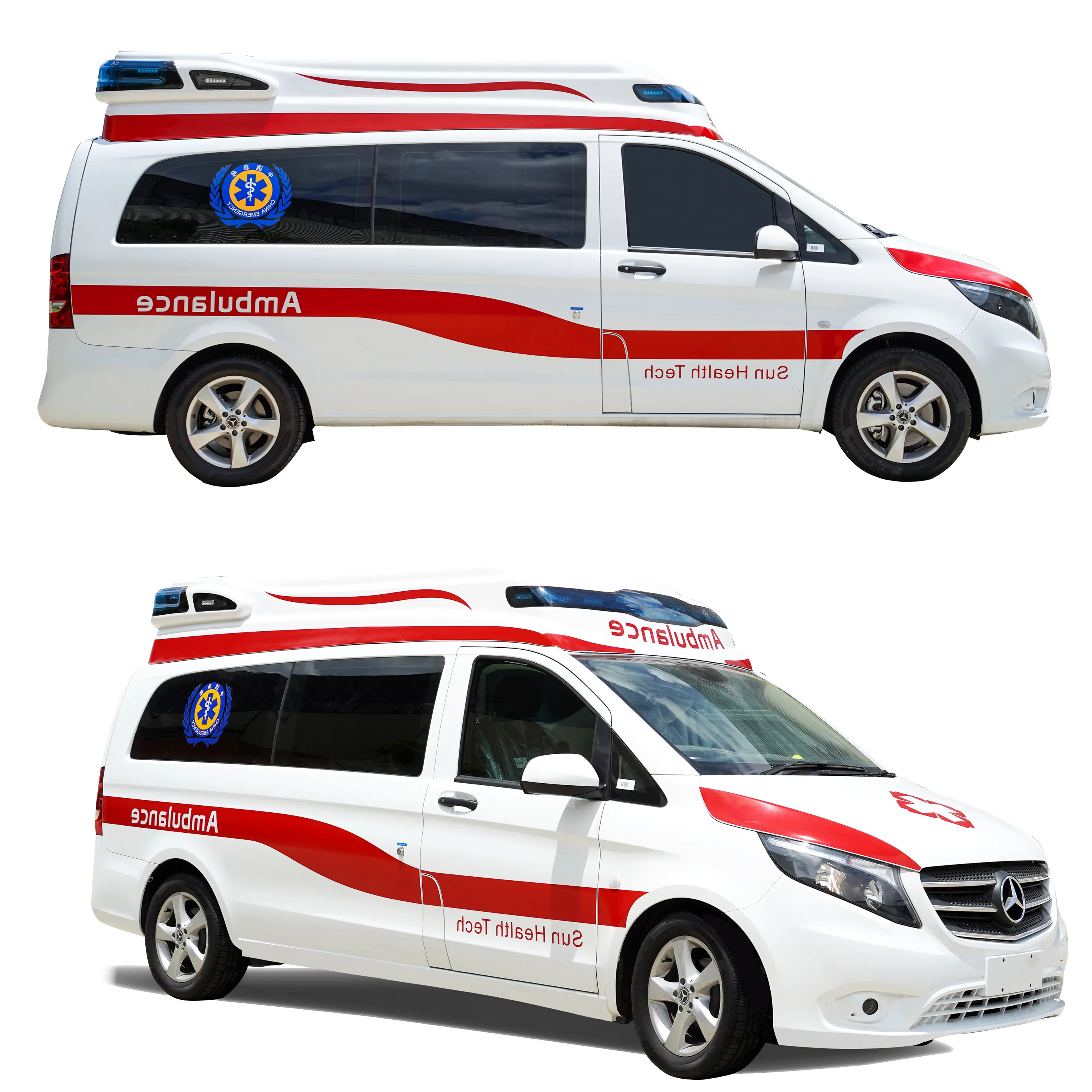 D'ambulance de contrôle Vito 4x2, véhicule médical, intérieur en ABS, prix en vente, nouveau,