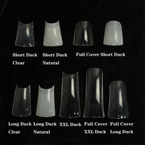 โลงศพเคล็ดลับเล็บที่ไม่ใช่ C Curve Stiletto Black XXL ปลอมเทียมเรียวตรงใสไม่มี C โค้งครึ่งปกเคล็ดลับเล็บสี่เหลี่ยม - Product Image 4