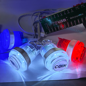Controlador de Arcade USB, Joystick de juego LED Zero Delay PCBA Chip, botones de luz DIY PC MAME Coin Pusher Compatible con Raspberry Pi PC - Product Image 6