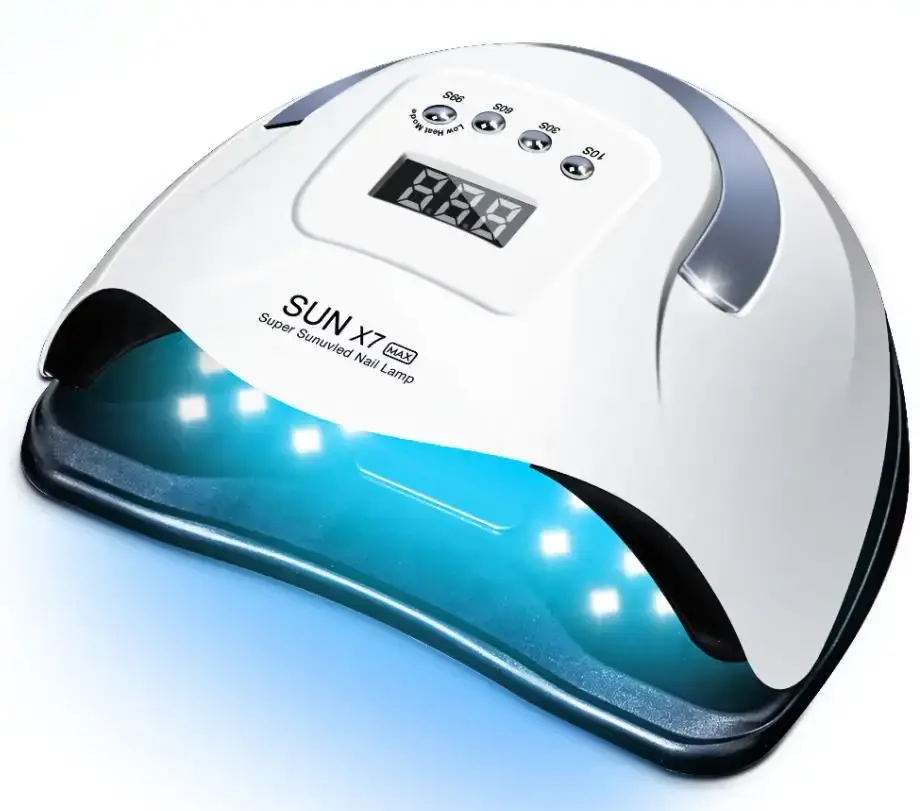 Máquina de secar unhas UV SUN X7 MAX, equipamento profissional para unhas, lâmpada UV LED para unhas, 180w, ideal para unhas