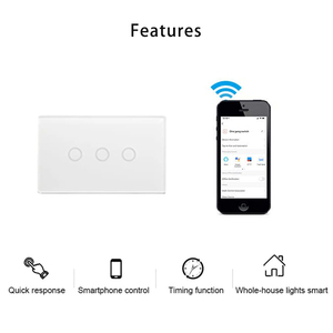 YOUU智能墙壁开关1组1路触摸远程调光器安装方便，最大10A。电流 - Product Image 4