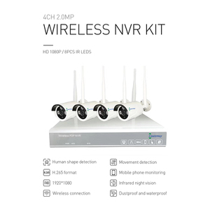 1080p telecamera a circuito chiuso impermeabile con sistema di visione notturna Wireless 4 ch e kit NVR per uso esterno sistema di sicurezza della casa - Product Image 2