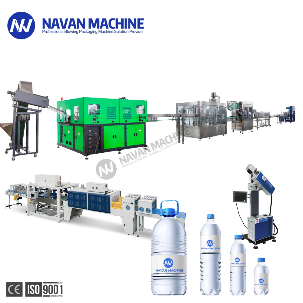 Full Set Complete Automatic PET Plastic Small Bottle Drinking Mineral Water Production Line / Bottle Water Filling Machine