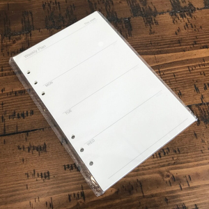 A5 6 anillos papel de inserción 45 páginas recarga de papel de hojas sueltas para cuaderno planificador diario semanal Carpeta de presupuesto recargable - Product Image 3