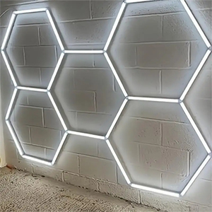 6500K a nido d'ape Garage Led luce esagonale griglia luce del soffitto luce Led officina per dettagli Garage casa su misura gratuitamente - Product Image 1