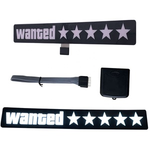<strong>5</strong> Stars Wanted Glow Panel Light up <strong>Led</strong> Car Window Windshield Stickers <strong>Led</strong> Sticker Light for Car - Product Image 4