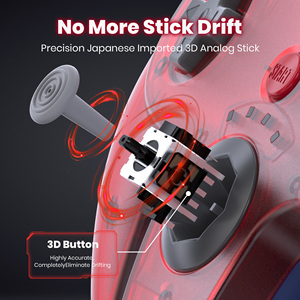 Interruptor sem fio atualizado Controlador Online GamePad + 2.4G Receptor USB para <span class=keywords><strong>Switch</strong></span> <span class=keywords><strong>Switch</strong></span> 2 PC MAC Raspberry Pi w Rumble Pak,2PCS - Product Image 5