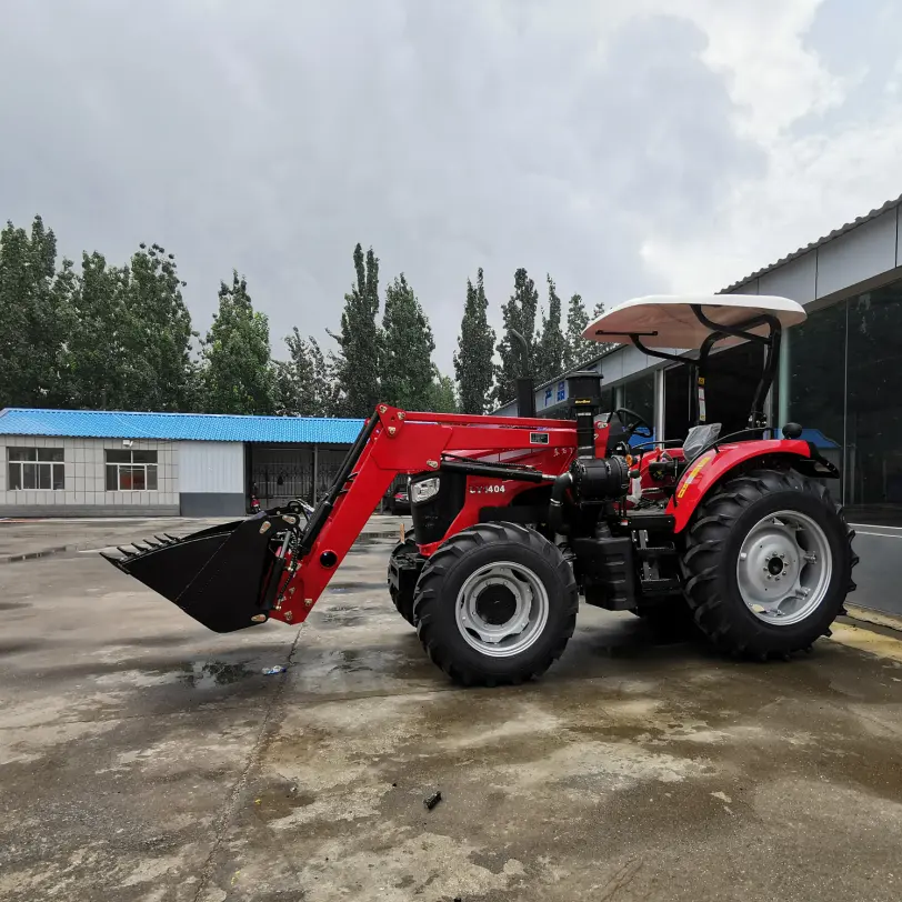 Tractor agrícola de 100 caballos de fuerza, uso agrícola, 100hp 4wd, con cubo 4 en 1, precios en venta