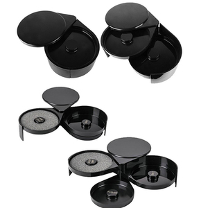 <strong>Cocktails</strong> Resin Plastic <strong>3</strong> Tier Sugar Rim Lime Glass Rimmer Box Container Bit Plate Bar Salt Rimmer Set - Product Image 1