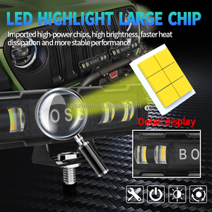 Dual Color <strong>Led</strong> Light Bar Mini Single Row BOSS <strong>RGB</strong> Modified Driving Fog Lamps Offroad Auxiliary <strong>LED</strong> Work Light Bar - Product Image 5