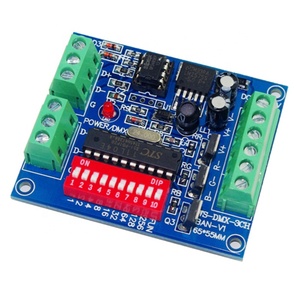 Оптовая цена DC5V-24V 4CH 4 канала RGBW dmx512 Контроллер платы DMX декодер диммер драйвер для ламп светодиодный модуль