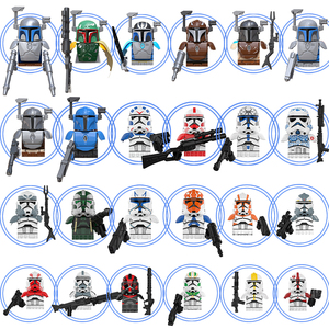 KT1041 KT1042 KT1043 uzay savaşları plastik Jango Boba Fett Hunter Gerry fırtına Mini montajlı yapı taşı aksiyon figürü çocuk oyuncak - Product Image 1