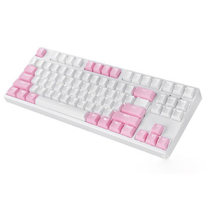 Teclado mecánico de 87 teclas, dispositivo con eje verde y rojo, juego PBT, Plug in, OEM de fábrica - Product Image 2
