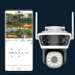 4K HD Wireless <strong>IP</strong> <strong>Camera</strong> 3 Lens 3 Screen Home Security CCTV WiFi PTZ Dome <strong>Camera</strong> <strong>with</strong> Night Vision Motion Detection <strong>Camera</strong>