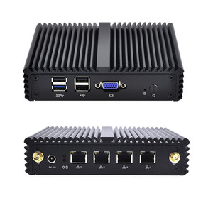 Qotom-ordenador de escritorio Q190G4N J1900 x86, miniservidor Itx Barebone Firewall, 4 enrutador Ethernet - Product Image 1