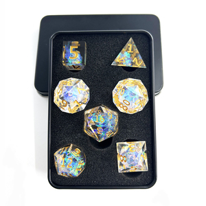 DND RPG ชุดเกมกระดานลูกเต๋าหลายด้าน D20 D6เรซิ่นคมสำหรับการผจญภัยดันเจี้ยนและเกมกระดาน - Product Image 4