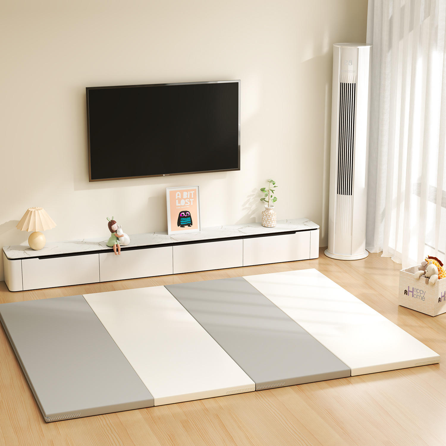 Doublure intérieure PUXPE de luxe gris-blanc à base d'eau