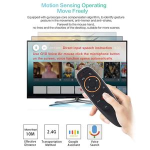 G10 akıllı ses uzaktan kumanda 2.4G RF kablosuz hava fare jiroskop X96 mini H96 MAX A95X F3 Android TV kutusu - Product Image 3