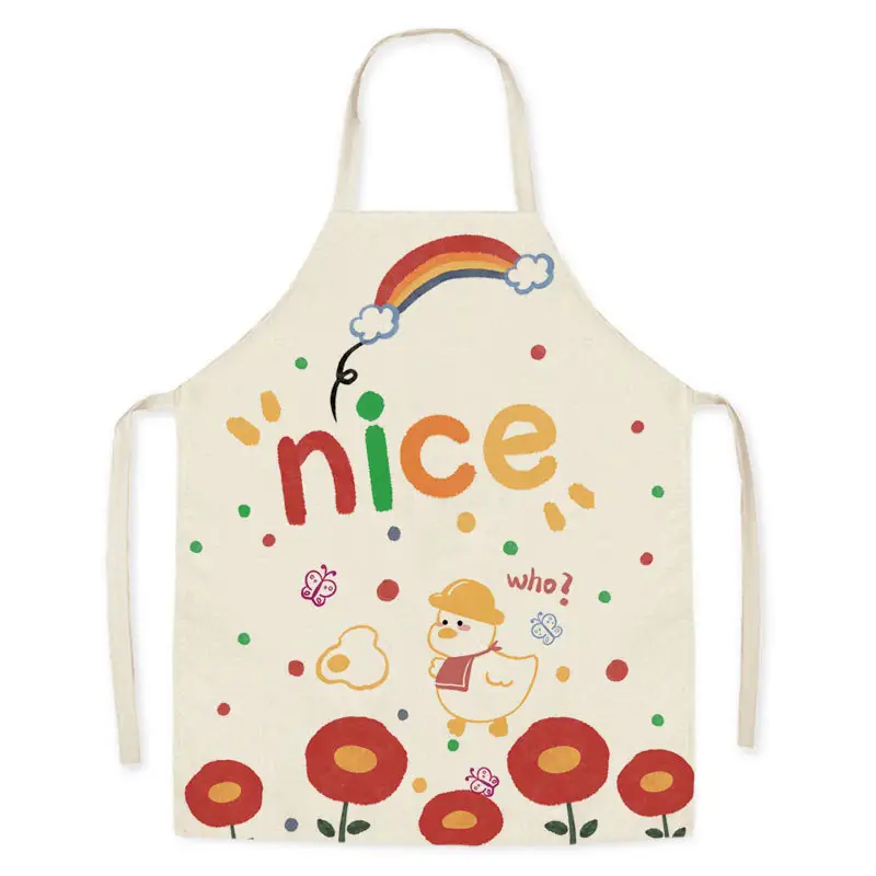 Delantal de limpieza de pintura delantal colorido para niños delantal de cocina personalizado para niños Limpieza de pintura Doodle delantal