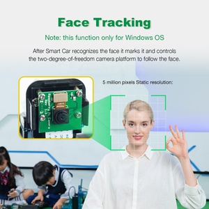 LAFVIN Python Programmier licht/Gesichts verfolgung DIY-Projekt kit für Raspberry Pi 4 4B 5 Raspberry Pi 4WD Robot Car Kit