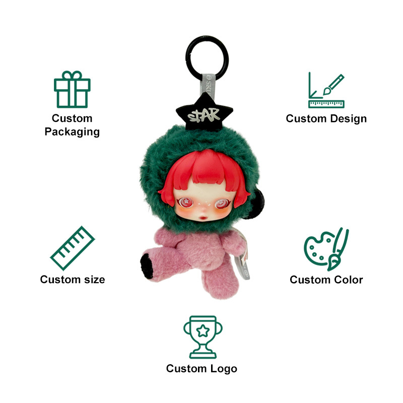 Portachiavi in peluche personalizzato