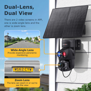 Sectec 36X Zoom 3K 6MP 24/7 Recording AOV Dual Lens Dual View <strong>Camera</strong> WiFi Metal Housing Security PTZ Alarm Solar Battery <strong>Camera</strong> - Product Image 6