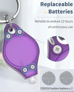 UV Mini anahtarlık LED el feneri meşale ışık lamba Blacklight anahtar halka ışık meşale siyah ışık UV el feneri ultraviyole - Product Image 5