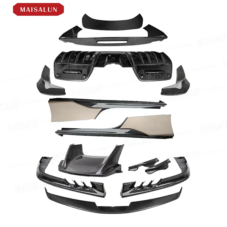 Hot-sale N Style Carbon Fiber Body Kit For Ferrari SF90 With Front Lip Rear Diffuser Side Skirts