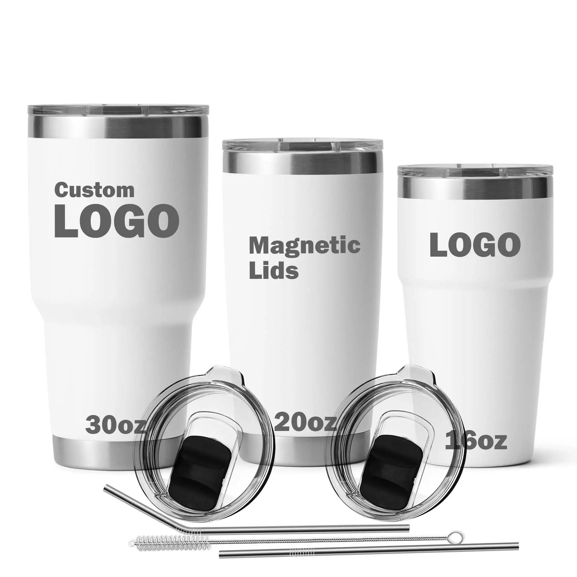 Custom logo yetys travel mug 16oz 20oz 30oz laser engraved powder coat yetitumbler tumblers vasos termico with magnetic lid