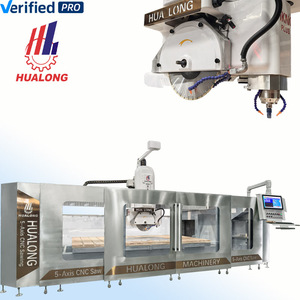 2025 Tech Pro HKNC-560 + イタリアCnc 5 Axis Plus電気ルーター石英花崗岩大理石橋のこぎり石切断機