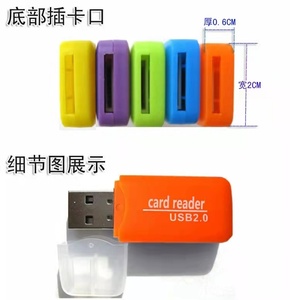 高速迷你Mi t-闪存TF sd卡读卡器TF读卡器带盖适配器存储卡读卡器USB 2.0 - Product Image 5