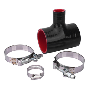 51-76mm t-parça silikon 3-way hortum Intercooler Turbo BOV çoğaltıcı vana adaptörü T şekli silikon boru kapalı darbe - Product Image 1