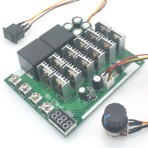 DC 10V-55V 60A DC Motor de cepillo Controlador de velocidad Gobernador Interruptor inverso bidireccional PWM Motor Controlador de velocidad 12V 24V Gobernador - Product Image 4