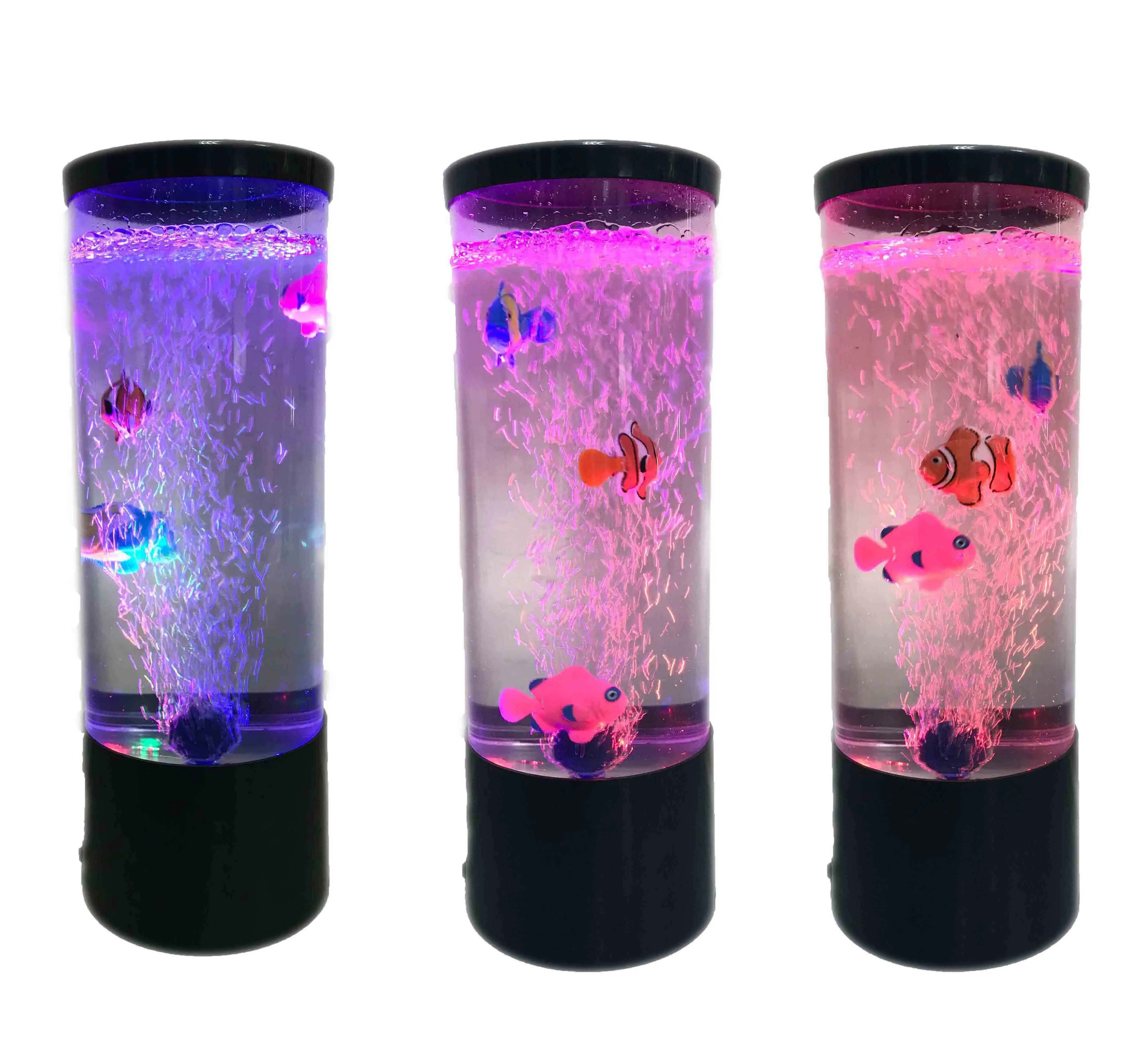 Offre Spéciale Coloré Artificiel à bulles En Plastique Lampe de Poissons D'aquarium Lampe