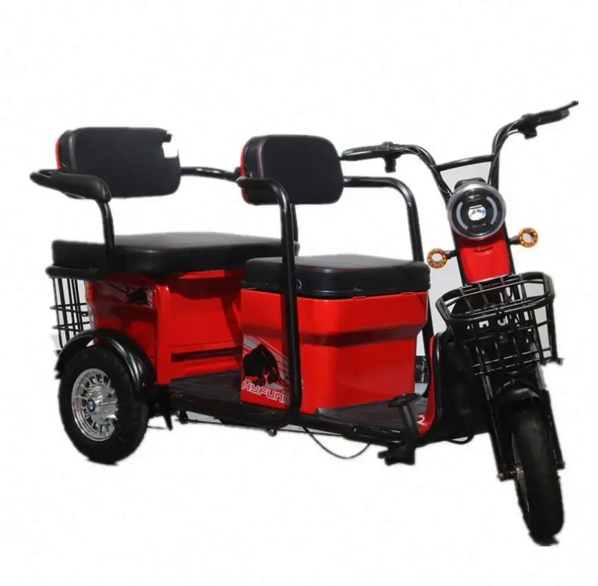 Yetişkinler için Padals ile tekerlek engelli/yaşlı 3 üç Tuk E Rickshaw dönüşüm kiti çekiş motoru arka elektrikli üç tekerlekli bisiklet