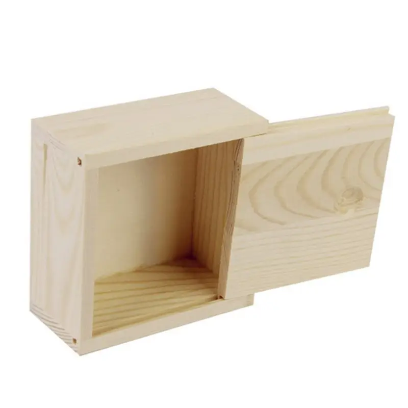 push and pull wooden gift boxes with lids customized logo