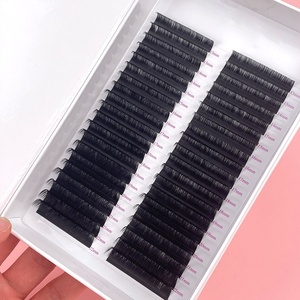 Bireysel kirpik uzantıları yumuşak ipek kabarık fanlar düğüm ücretsiz Lashes kirpik uzatma C D kıvırmak 0.03 0.05 hacim çarpıntı Lashes - Product Image 1