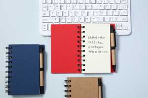 Benutzer definierte Günstige Bulk Blank Kraft Notizbuch Notizbuch Mit Stift Und Haft notiz - Product Image 3