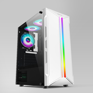 Desktop <strong>computer</strong> <strong>case</strong> ATX side transparent glass RGB panel white office and business MATX game console <strong>case</strong> - Product Image 1