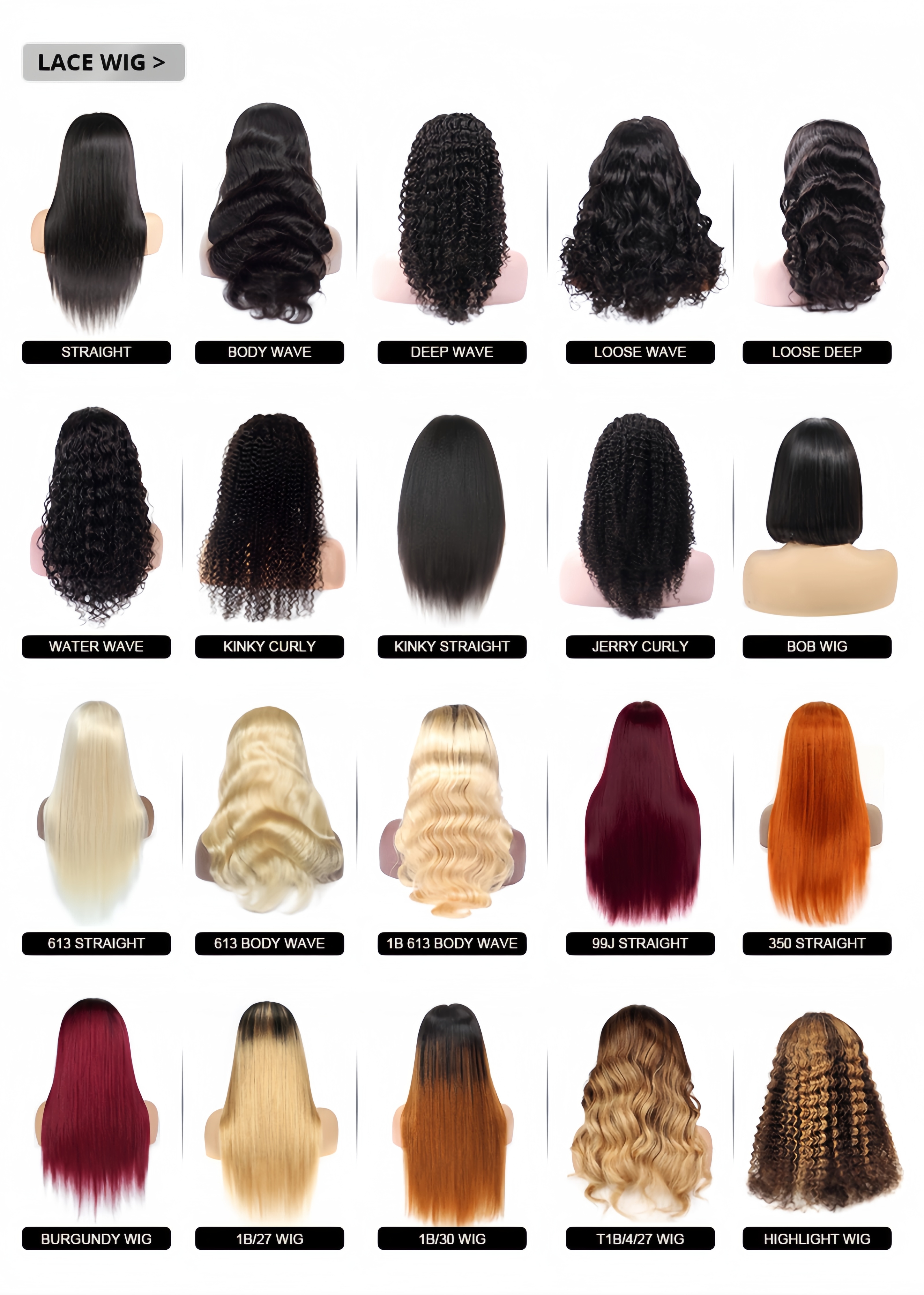 1B# noir (cheveux humains)