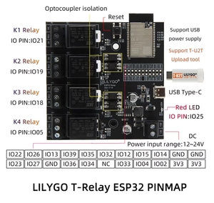 Sıcak satış TTGO t-röle ESP32 çip DC 5V 4 grup röle 4MB flaş IoT röle desteği WiFi - Product Image 4