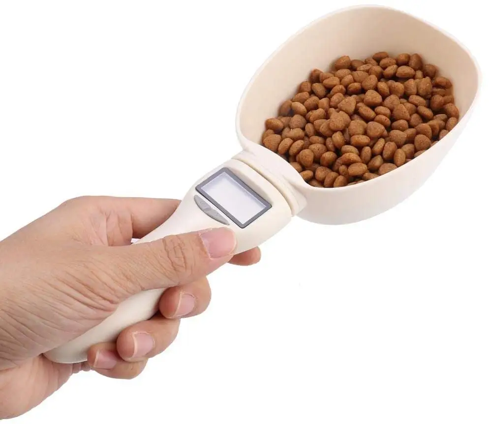 Pet Food Measuring Scoop Scale Kitchen Digital Food Measuring Spoon for Dog Cat Precise Dog Food Measuring Scooper