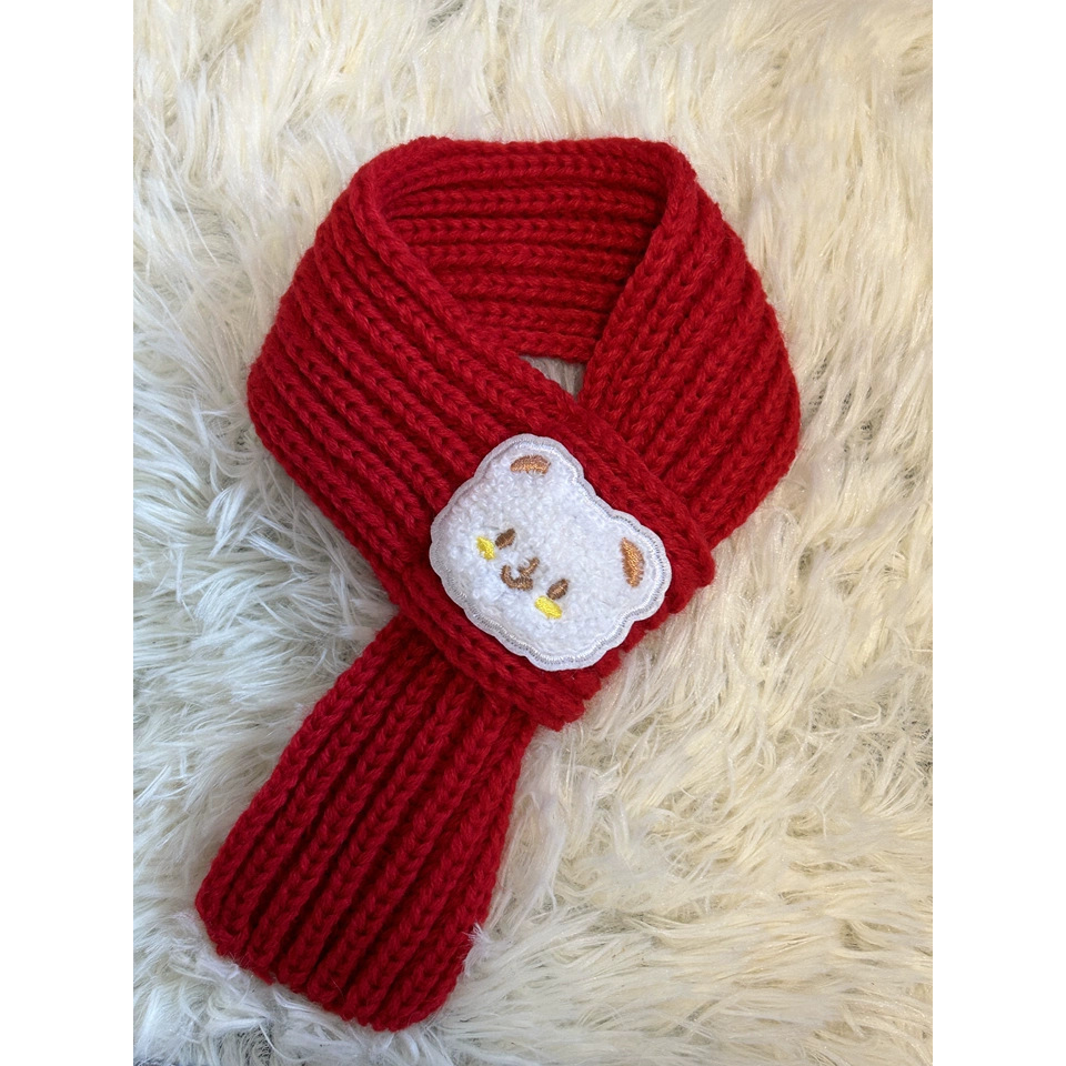 Écharpe ours rouge