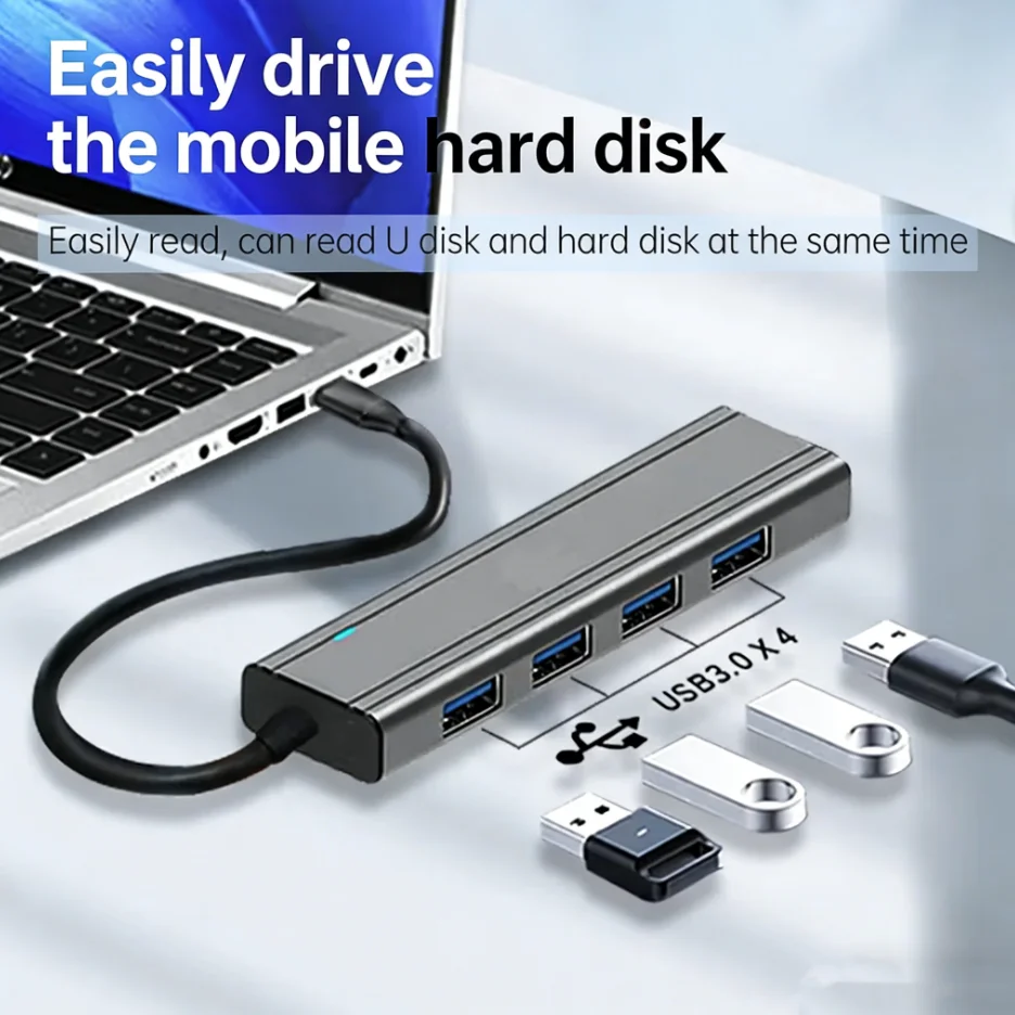 Gray Type-C to USB 3.0