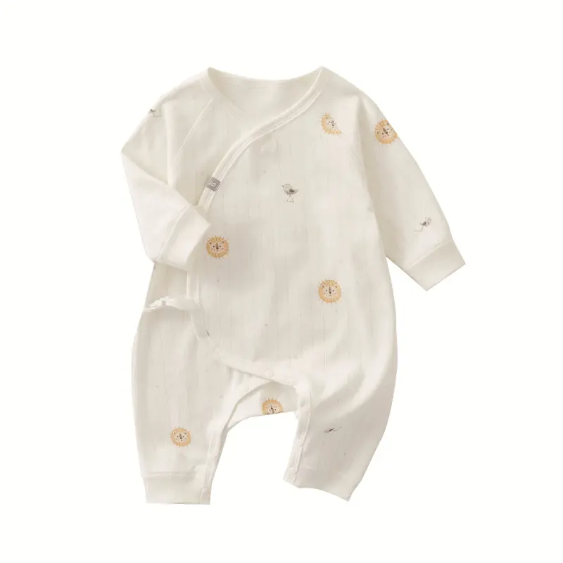 Pelele de algodón con estampado personalizado para bebé recién nacido, ropa de dormir de manga larga, 2022