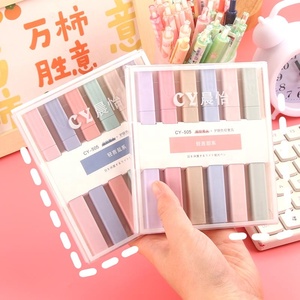 Oem özel ekonomik vurgulayıcı dikdörtgen işaretleyici kalem Macaron pembe vurgulayıcı - Product Image 1