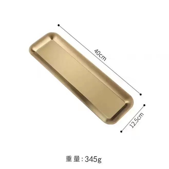 40x12.5cm dessert tray (gold)